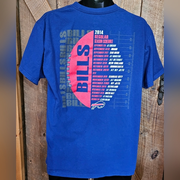 Vintage Buffalo Bills Majestic Mens L 2014 schedule T-shirt EUC - Picture 2 of 10
